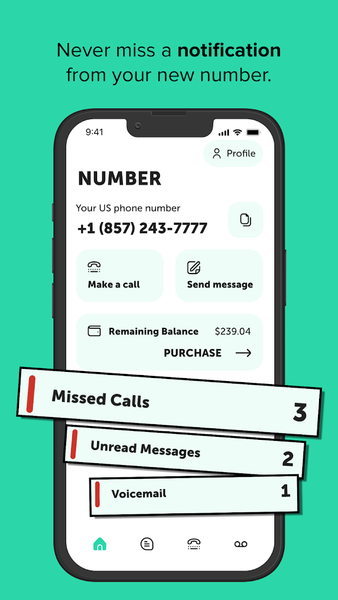 SLYFONE Virtual Mobile Number - Image screenshot of android app