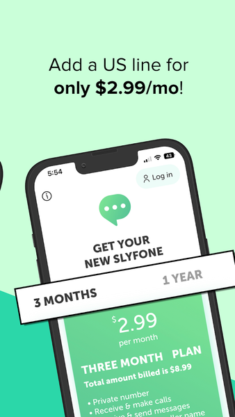 SLYFONE Virtual Mobile Number - Image screenshot of android app