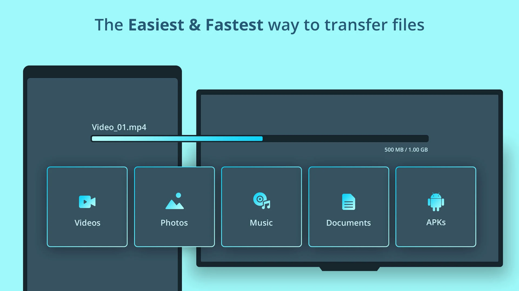 TV file transfer - Image screenshot of android app