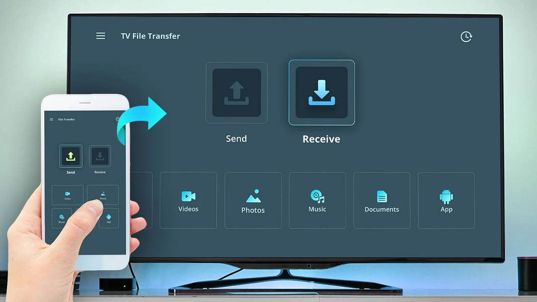 TV file transfer - Image screenshot of android app