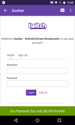 Gusher - Screen Broadcaster - Image screenshot of android app