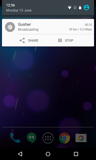 Gusher - Screen Broadcaster - عکس برنامه موبایلی اندروید