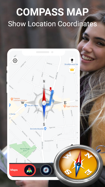 Compass360: Smart Compass tool - عکس برنامه موبایلی اندروید