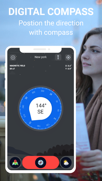 Compass360: Smart Compass tool - عکس برنامه موبایلی اندروید