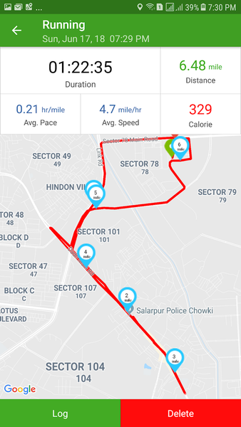 Android run online tracker