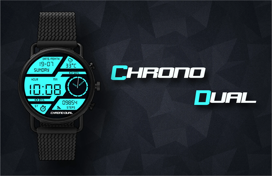 Chrono Dual Watch Face - عکس برنامه موبایلی اندروید