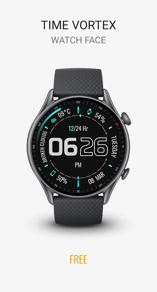 Time Vortex Watch Face - Image screenshot of android app