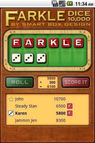 Farkle Dice - Gameplay image of android game
