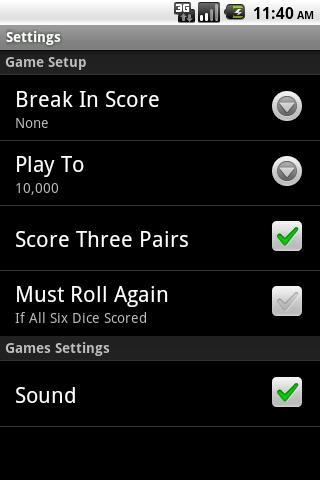 Farkle Dice - Gameplay image of android game