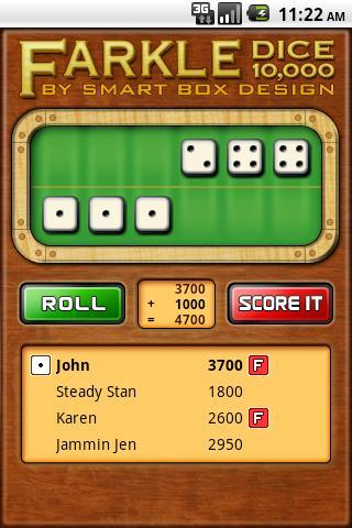 Farkle Dice - Gameplay image of android game