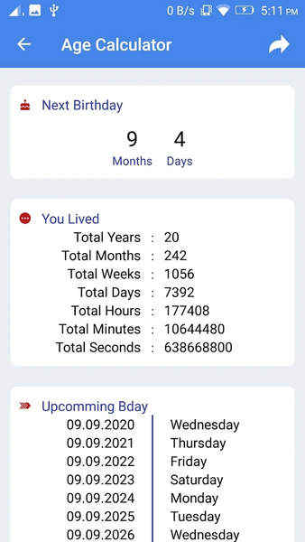 Age Calculator By Date Of Birt - عکس برنامه موبایلی اندروید
