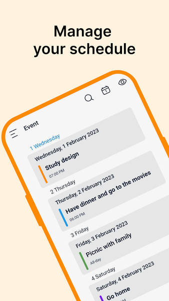 Calendar: Schedule Planner - Image screenshot of android app