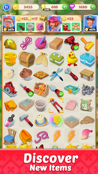 Happy Merge House - Gameplay image of android game