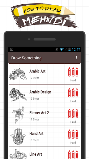 How To Draw Mehndi Designs - Image screenshot of android app