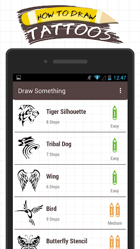 How To Draw Tattoos - Image screenshot of android app