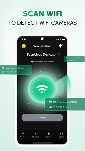 Hidden Camera Detector Cam Spy - عکس برنامه موبایلی اندروید