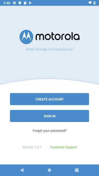 Motorola Smart Safe - Image screenshot of android app