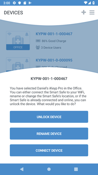 Motorola Smart Safe - Image screenshot of android app