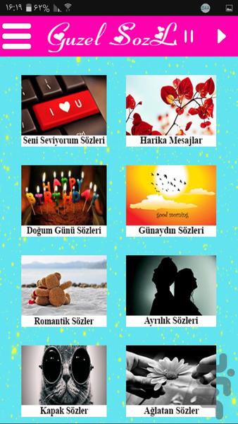 پیامک ترکی - عکس برنامه موبایلی اندروید