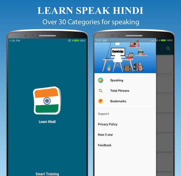 Learn Speak Hindi - Speaking - عکس برنامه موبایلی اندروید