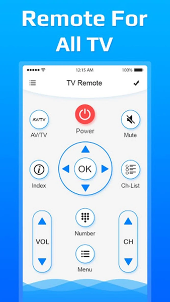 TV Remote Control - 100 TV - عکس برنامه موبایلی اندروید