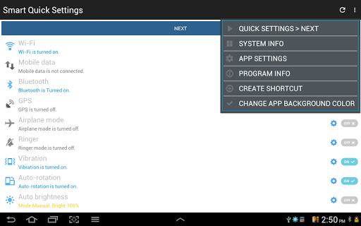Smart Quick Settings - عکس برنامه موبایلی اندروید
