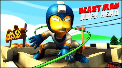 Beast Iron Rope Hero - Monster Stickman Hero Games - Gameplay image of android game
