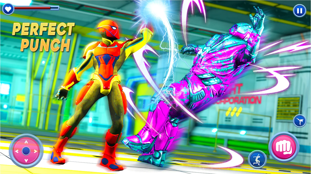 Spider Rope Hero: Robot Games - Gameplay image of android game