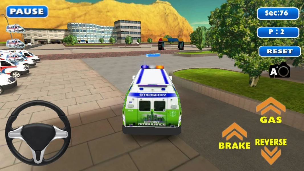 3D Ambulance Rescue Simulator - Gameplay image of android game
