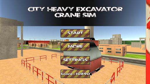 City Heavy Excavator Crane Sim - Image screenshot of android app