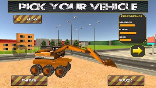 City Heavy Excavator Crane Sim - Image screenshot of android app