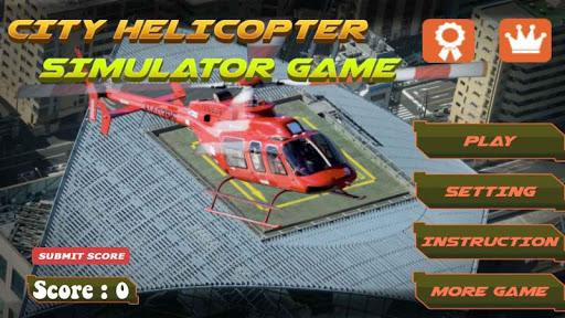 City Helicopter Simulator Game - Gameplay image of android game