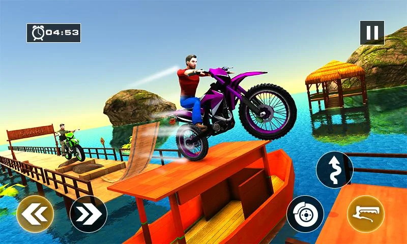 GT Mega Ramp Stunt Bike Race - Gameplay image of android game