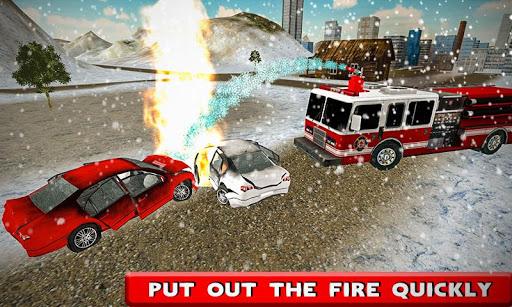 Firefighter Real Robot Rescue Firetruck Game - Gameplay image of android game