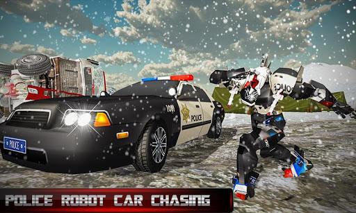 US Police Transform Robot Car - Gameplay image of android game