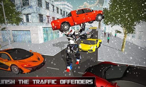 US Police Transform Robot Car - Gameplay image of android game