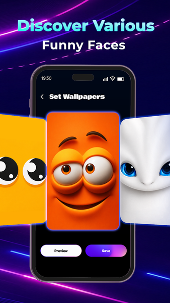 Smiley Fun Live Wallpaper - عکس برنامه موبایلی اندروید