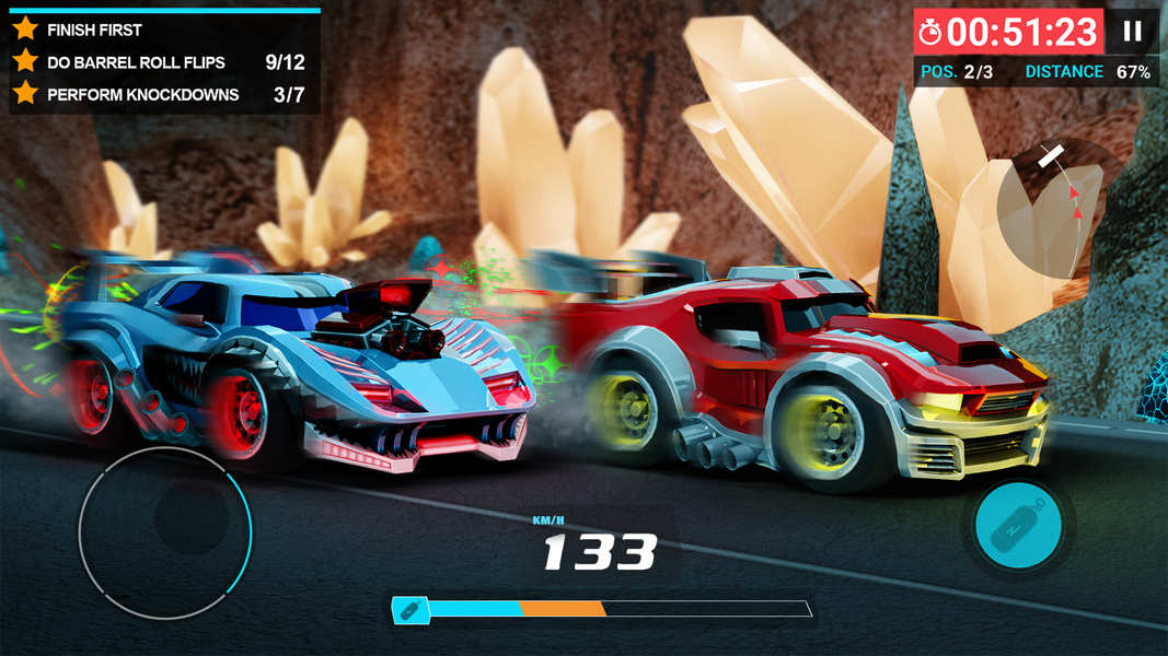Max Speed: 3D Stunt Race - Gameplay image of android game
