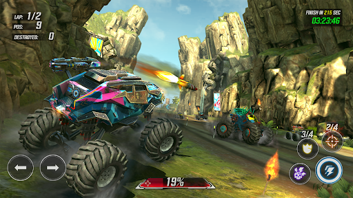 RACE: Rocket Arena Car Extreme - Gameplay image of android game
