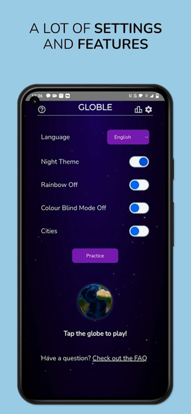 Globle - Country Guess Game - Gameplay image of android game