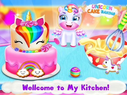 Unicorn Cake Chef Bakery Games - Gameplay image of android game