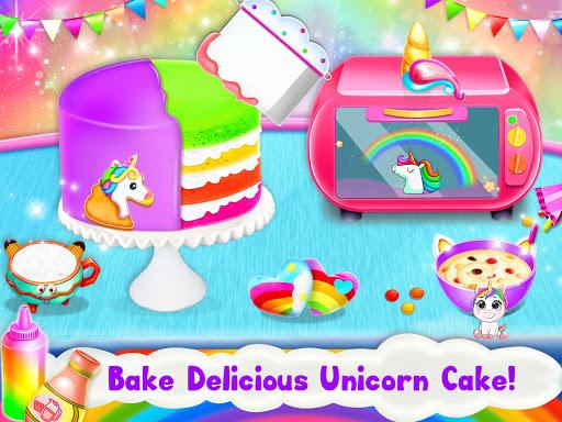 Unicorn Cake Chef Bakery Games - Gameplay image of android game