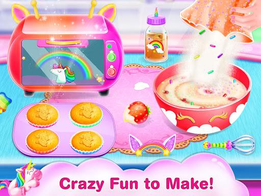 Unicorn Cupcake Dessert Bakery Food Games - Image screenshot of android app