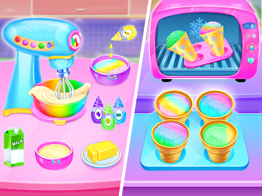 Ice Cream Cone-Ice Cream Games - عکس برنامه موبایلی اندروید