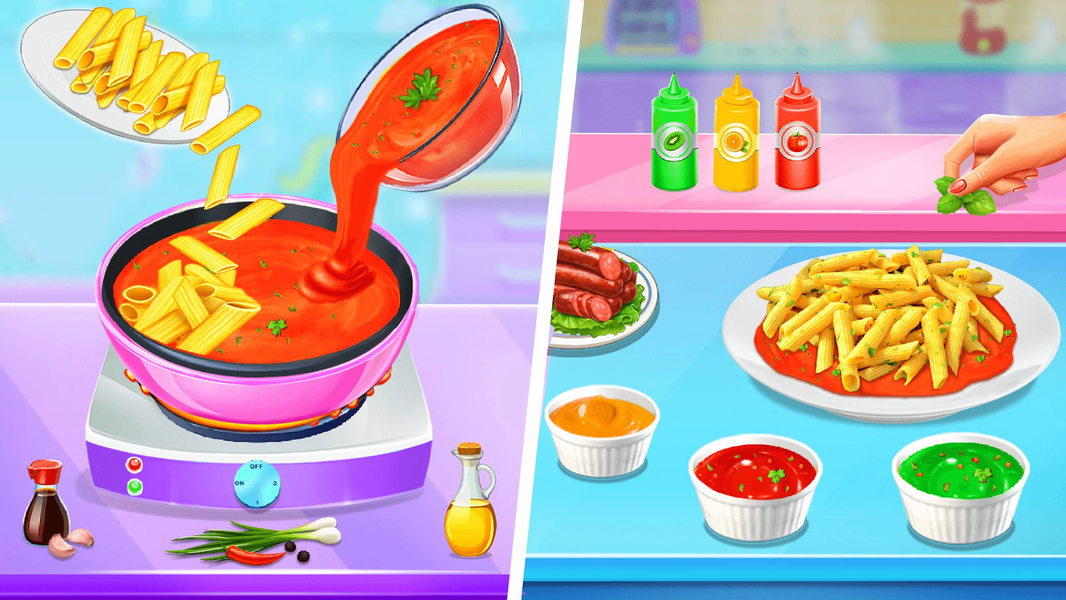 Make Pasta Cooking Girls Games - عکس برنامه موبایلی اندروید