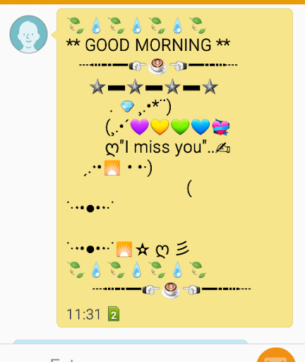 ASCII HEARTS:Send ASCII Hearts styles for free - Image screenshot of android app