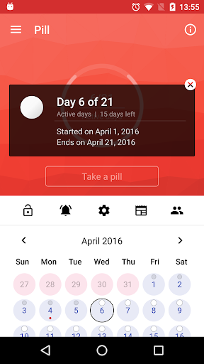 Birth Control Pill Reminder - Image screenshot of android app