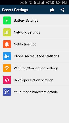 5G/4G LTE/3G Network Secret Se - Image screenshot of android app