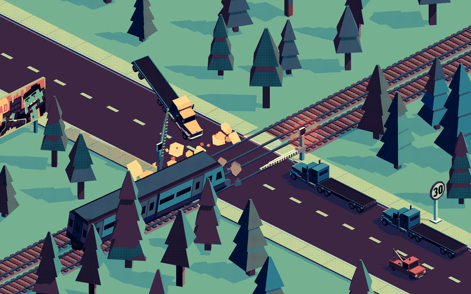 Retro railroad crossing - Ulti - Gameplay image of android game