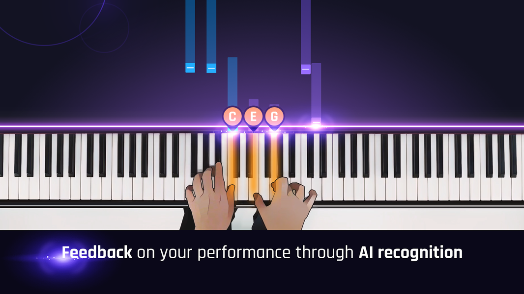 Simpia: Learn piano by songs - عکس بازی موبایلی اندروید